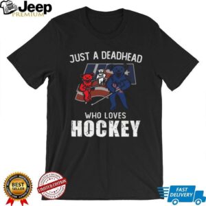 Just A Deadhead Who Loves Hockey USA Flag Dancing Bears T Shirt Just A Deadhead Who Loves Hockey USA Flag Dancing Bears T Shirt