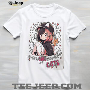 “Just A Girl Who Loves Cats” Cute Anime Aesthetic Oversized T Shirt “Just A Girl Who Loves Cats” Cute Anime Aesthetic Oversized T Shirt
