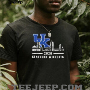 Kentucky Wildcats 2026 Team Roster Skyline Graphic T Shirt