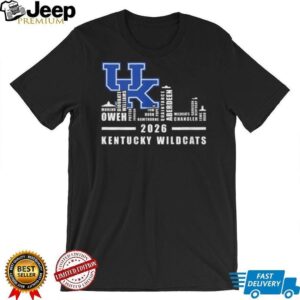 Kentucky Wildcats 2026 Team Roster Skyline Graphic T Shirt