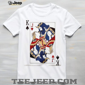 King of Spades and Jack of Hearts Romantic Playing Card Art Graphic T Shirt King of Spades and Jack of Hearts Romantic Playing Card Art Graphic T Shirt