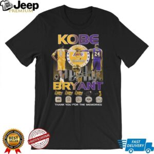 Kobe Bryant #8 and #24 Career Evolution Championship Rings T Shirt