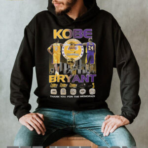 Kobe Bryant #8 and #24 Career Evolution Championship Rings T Shirt