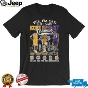 Kobe Bryant Greatness No. 8 and No. 24 Lakers Championship Rings T Shirt