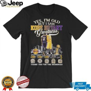 Kobe Bryant Thank You For The Memories Lakers Legends Tribute T Shirt