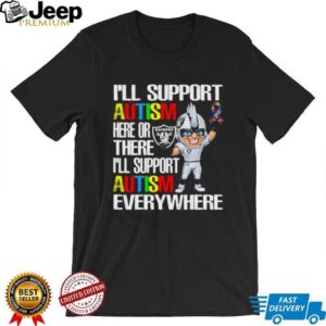 Las Vegas Raiders Rusher Mascot Autism Awareness Support T Shirt Las Vegas Raiders Rusher Mascot Autism Awareness Support T Shirt