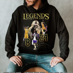 Legends Never Die Kobe Bryant 8 24 Mamba Mentality Gold Graphic Tee
