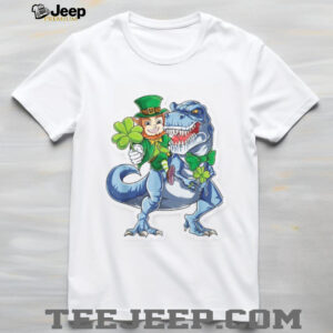 Leprechaun Riding Blue T Rex Dinosaur Funny Irish T Shirt Leprechaun Riding Blue T Rex Dinosaur Funny Irish T Shirt