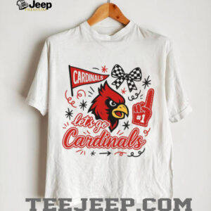 Let's Go Cardinals Fan Spirit Mascot Bow and Megaphone Sweatshirt