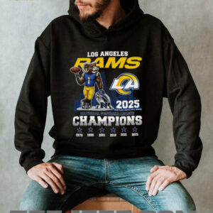 Los Angeles Rams 2025 National Football League Champions History T Shirt Los Angeles Rams 2025 National Football League Champions History T Shirt