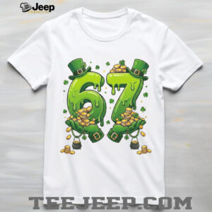 Lucky 67 Leprechaun Hands Gold Coins St. Patrick’s Day T Shirt Lucky 67 Leprechaun Hands Gold Coins St. Patrick’s Day T Shirt