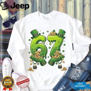 Lucky 67 Leprechaun Hands Gold Coins St. Patrick's Day T Shirt