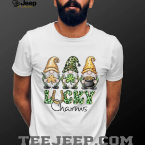 Lucky Charms Gnomes Leopard Print Clover Gold Pot T Shirt