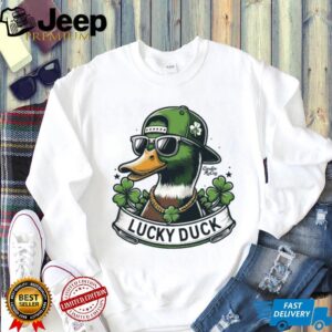 Lucky Duck St. Patrick's Day Mallard Cool Duck with Sunglasses T Shirt