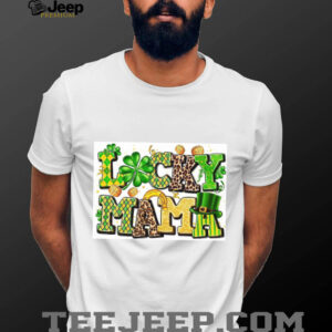 Lucky Mama Leopard Print & Plaid St. Patrick's Day T Shirt
