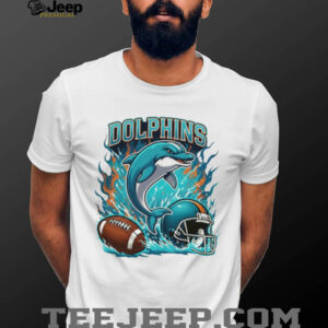 Miami Dolphins Football Mascot White T Shirt