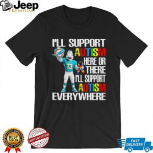 Miami Dolphins T.D. Mascot Autism Awareness Support T Shirt Miami Dolphins T.D. Mascot Autism Awareness Support T Shirt