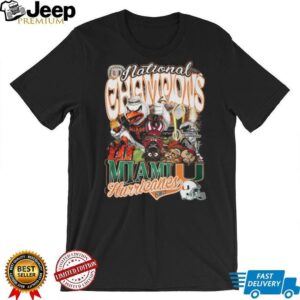 Miami Hurricanes National Champions 2026 Football Mascot Graphic T Shirt