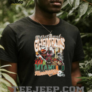 Miami Hurricanes National Champions 2026 Football Mascot Graphic T Shirt