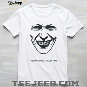 Minimalist Resting Serial Killer Face Creepy Smile Graphic Tee Minimalist Resting Serial Killer Face Creepy Smile Graphic Tee