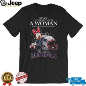 Minnie Mouse Never Underestimate A Woman Who Loves Patriots T Shirt Minnie Mouse Never Underestimate A Woman Who Loves Patriots T Shirt
