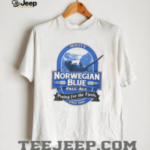 Monty's Norwegian Blue Pale Ale T Shirt Dead Parrot Pining for the Fjords