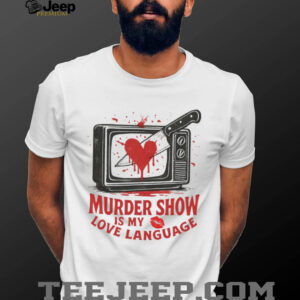 Murder Show Love Language Vintage TV and Knife Graphic Tee