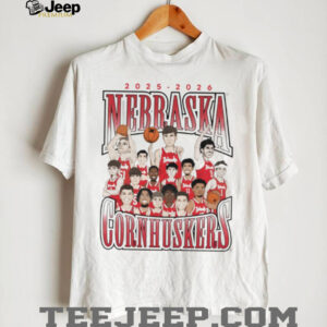 Nebraska Cornhuskers Basketball 2025 2026 Team Roster T Shirt Nebraska Cornhuskers Basketball 2025 2026 Team Roster T Shirt