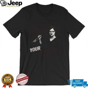 Never Anger Your Wife Angry Woman with Knife Horror Tee Never Anger Your Wife Angry Woman with Knife Horror Tee