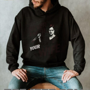 Never Anger Your Wife Angry Woman with Knife Horror Tee