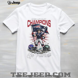 New England Patriots 2025 AFC East Champions T Shirt Patriots Mascot vs Division Rivals