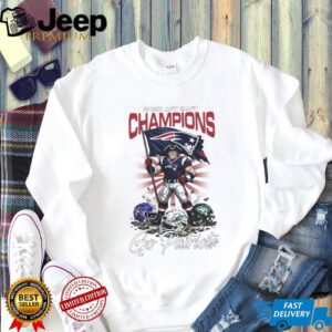 New England Patriots 2025 AFC East Champions T Shirt Patriots Mascot vs Division Rivals