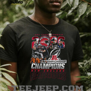 New England Patriots 2026 AFC Championship Champions Victory Illustration T Shirt