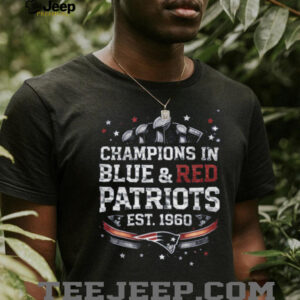 New England Patriots Champions in Blue and Red Est. 1960 Vintage T Shirt New England Patriots Champions in Blue and Red Est. 1960 Vintage T Shirt
