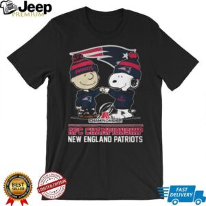 New England Patriots Peanuts Charlie Brown and Snoopy AFC Championship T Shirt New England Patriots Peanuts Charlie Brown and Snoopy AFC Championship T Shirt
