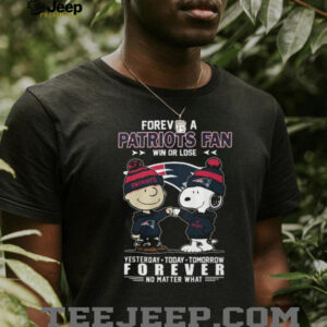 New England Patriots Peanuts Charlie Brown and Snoopy Forever A Fan T Shirt New England Patriots Peanuts Charlie Brown and Snoopy Forever A Fan T Shirt