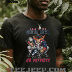 New England Patriots Road To The Super Bowl Revolutionary Soldier Mascot T Shirt