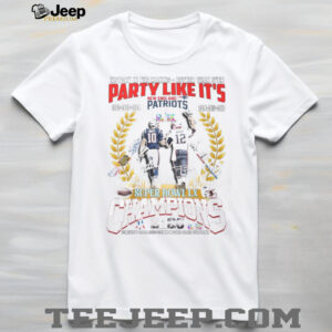 New England Patriots Super Bowl LX Champions 2026 Drake Maye and Tom Brady Party Like It's 2001 2024 T Shirt