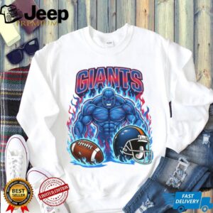 New York Giants Blue Titan Mascot Fan Shirt New York Giants Blue Titan Mascot Fan Shirt