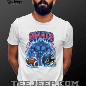 New York Giants Blue Titan Mascot Fan Shirt