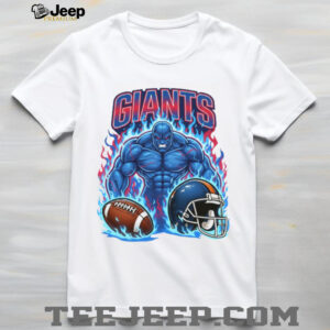 New York Giants Blue Titan Mascot Fan Shirt
