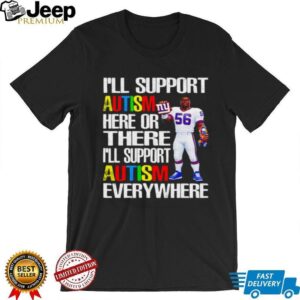 New York Giants Lawrence Taylor Autism Awareness Support T Shirt New York Giants Lawrence Taylor Autism Awareness Support T Shirt