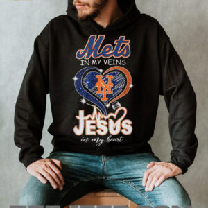 New York Mets In My Veins Jesus In My Heart Baseball Fan T Shirt
