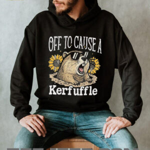 Off To Cause A Kerfuffle Woodchuck Gopher with Sunglasses T Shirt Off To Cause A Kerfuffle Woodchuck Gopher with Sunglasses T Shirt