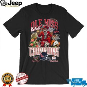 Ole Miss Rebels 2026 Football Champions Sugar Bowl & Fiesta Bowl Commemorative T Shirt