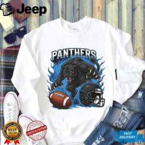 Panthers Football Blue Flame Graphic T Shirt Panthers Football Blue Flame Graphic T Shirt