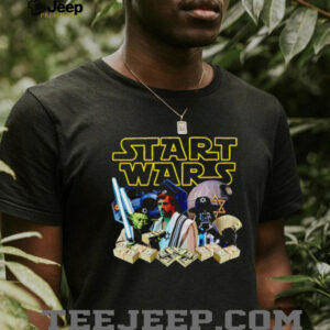 Parody Star Wars Characters with Money Stacks Graphic T Shirt