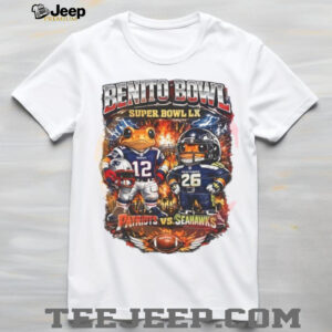 Patriots vs Seahawks Super Bowl LX 2026 Frog Mascot T Shirt