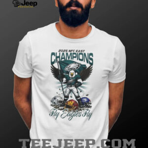 Philadelphia Eagles 2025 NFC East Champions T Shirt Fly Eagles Fly Mascot Graphic Tee Philadelphia Eagles 2025 NFC East Champions T Shirt Fly Eagles Fly Mascot Graphic Tee