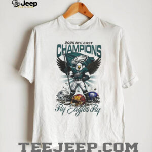 Philadelphia Eagles 2025 NFC East Champions T Shirt Fly Eagles Fly Mascot Graphic Tee
